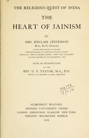 Cover of: The heart of Jainism by Stevenson, Sinclair Mrs.