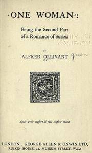 Cover of: One woman by Ollivant, Alfred