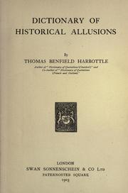 Cover of: Dictionary of historical allusions