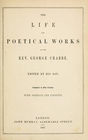 Cover of: The life and poetical works.: Edited by his son.