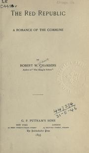 Cover of: The Red Republic: a romance of the commune.
