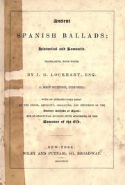 Cover of: Ancient Spanish ballads: historical and romantic.