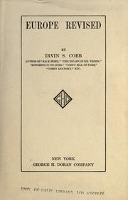 Cover of: Europe revised by Irvin S. Cobb, Irvin S. Cobb