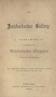 Cover of: The Knickerbocker gallery by With forty-eight portraits on steel ... engraved expressly for this work.