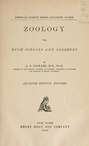 Cover of: Zoology for high schools and colleges. by Alpheus S. Packard