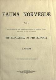 Cover of: Descriptions of the Norwegian species at present known belonging to the sub-orders Phyllocarida and Phyllopoda by G. O. Sars