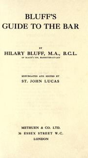 Cover of: Bluff's guide to the bar