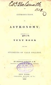 An introduction to astronomy by Denison Olmsted
