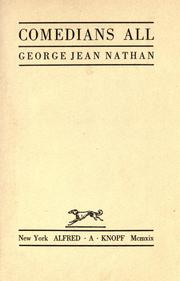 Cover of: Comedians all by Nathan, George Jean