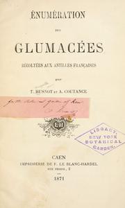 Cover of: Enum©♭ration des Glumac©♭es r©♭colt©♭es aux Antilles fran©ʹaises by T. Husnot