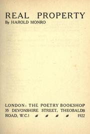 Cover of: Real property by Harold Monro