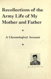 Cover of: Recollections of the army life of my mother and father: a chronological account