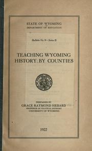 Cover of: Teaching Wyoming history by counties.