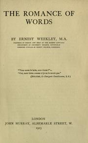Cover of: The romance of words by Ernest Weekley