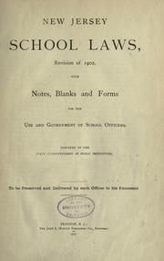 Cover of: New Jersey school laws by New Jersey.