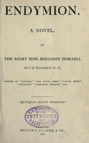 Cover of: Endymion by Benjamin Disraeli