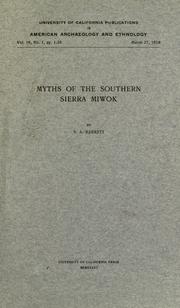 Cover of: Myths of the Southern Sierra Miwok