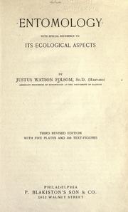 Cover of: Entomology, with special reference to its ecological aspects by Folsom, Justus Watson, Folsom, Justus Watson