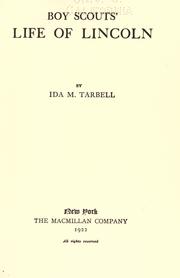 Cover of: Boy scouts' life of Lincoln by Ida Minerva Tarbell