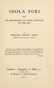 Cover of: Idola fori by William Samuel Lilly