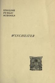 Cover of: A history of Winchester College by Arthur Francis Leach