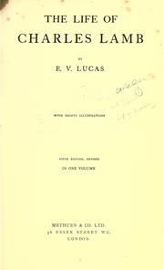 Cover of: The life of Charles Lamb by E. V. Lucas