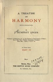 Cover of: A treatise on harmony, with exercises. by Joseph Humfrey Anger