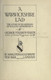 A Warwickshire lad by George (Madden) Martin