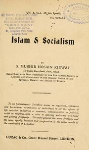 Cover of: Islam and socialism