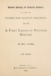 Cover of: A first lesson in natural history. by Elizabeth Cabot Cary Agassiz