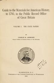 Cover of: Guide to the materials for American history, to 1793: in the Public Rocord Office of Great Britain.