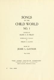 Cover of: Songs of the child-world