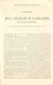 Cover of: Organization of the house by Charles Hathaway Larrabee