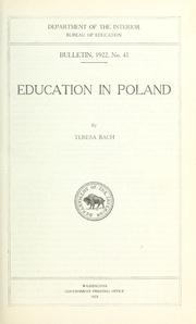 Cover of: Education in Poland