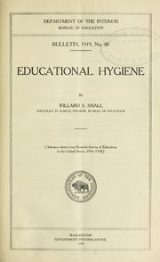 Cover of: Educational hygiene