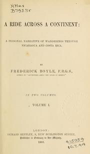Cover of: A ride across a continent by Boyle, Frederick