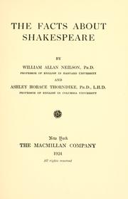 Cover of: The facts about Shakespeare. by Neilson, William Allan, Neilson, William Allan