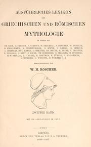 Cover of: Ausf©·uhrliches Lexikon der griechischen und r©·omischen Mythologie. by Wilhelm Heinrich Roscher