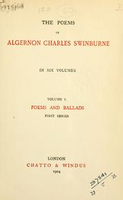 Cover of: Poems. by Algernon Charles Swinburne