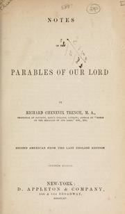Cover of: Notes on the parables of our Lord. by Richard Chenevix Trench