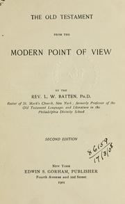 Cover of: The Old Testament from the modern point of view.