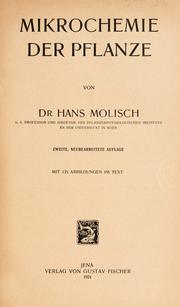Cover of: Mikrochemie der Pflanze.