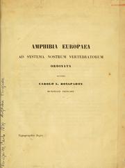 Cover of: Amphibia Europaea ad systema nostrum vertebratorum ordinata.