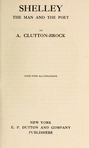 Cover of: Shelley by Arthur Clutton-Brock