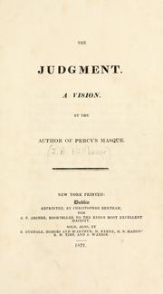 Cover of: The judgment, a vision. by James Abraham Hillhouse