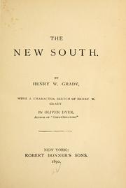 The new South by Henry Woodfin Grady