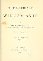 Cover of: The marriage of William Ashe by Mary Augusta Ward