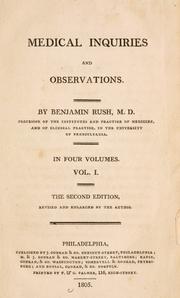 Cover of: Medical inquiries and observations by Benjamin Rush