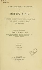 Cover of: Life and correspondence by King, Rufus