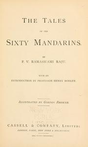 Cover of: The tales of the sixty mandarins.